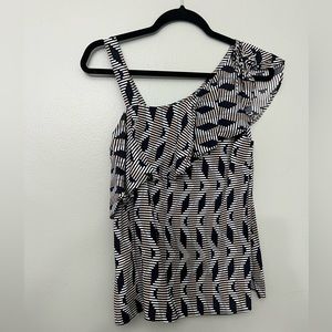 S Jade Asymmetrical viscose blouse